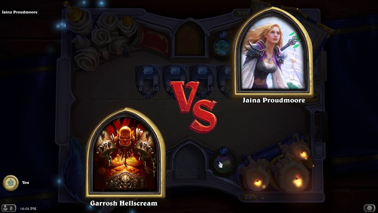 Book of Heroes Garrosh vs Jaina Proudmoore | Hearthstone Book of Heroes