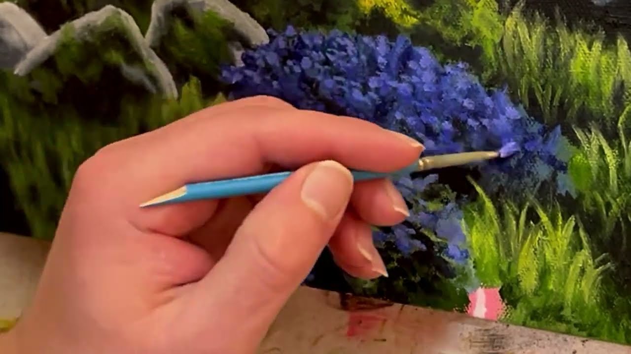 How To Paint a Flower Bush #2
