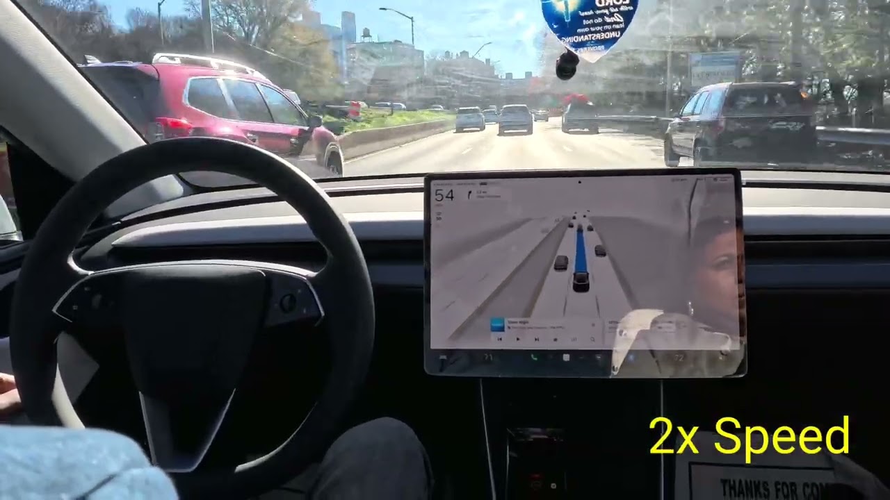 First drive to New York city using Tesla  FSD(Supervised) #teslafsd #Robotaxi #selfdriving