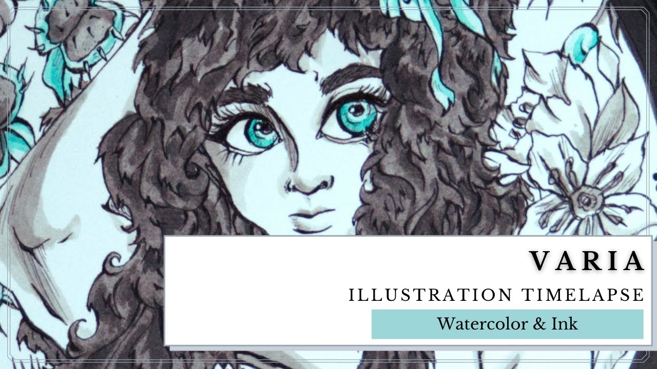 Varia Watercolor & Ink Illustration Timelapse
