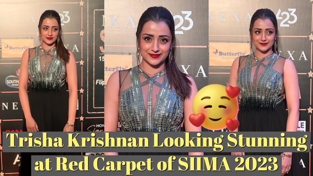 PS1 Beautiful Actress Trisha Krishnan Looking Stunning at Red Carpet of SIIMA 2023 || Shriya Saran