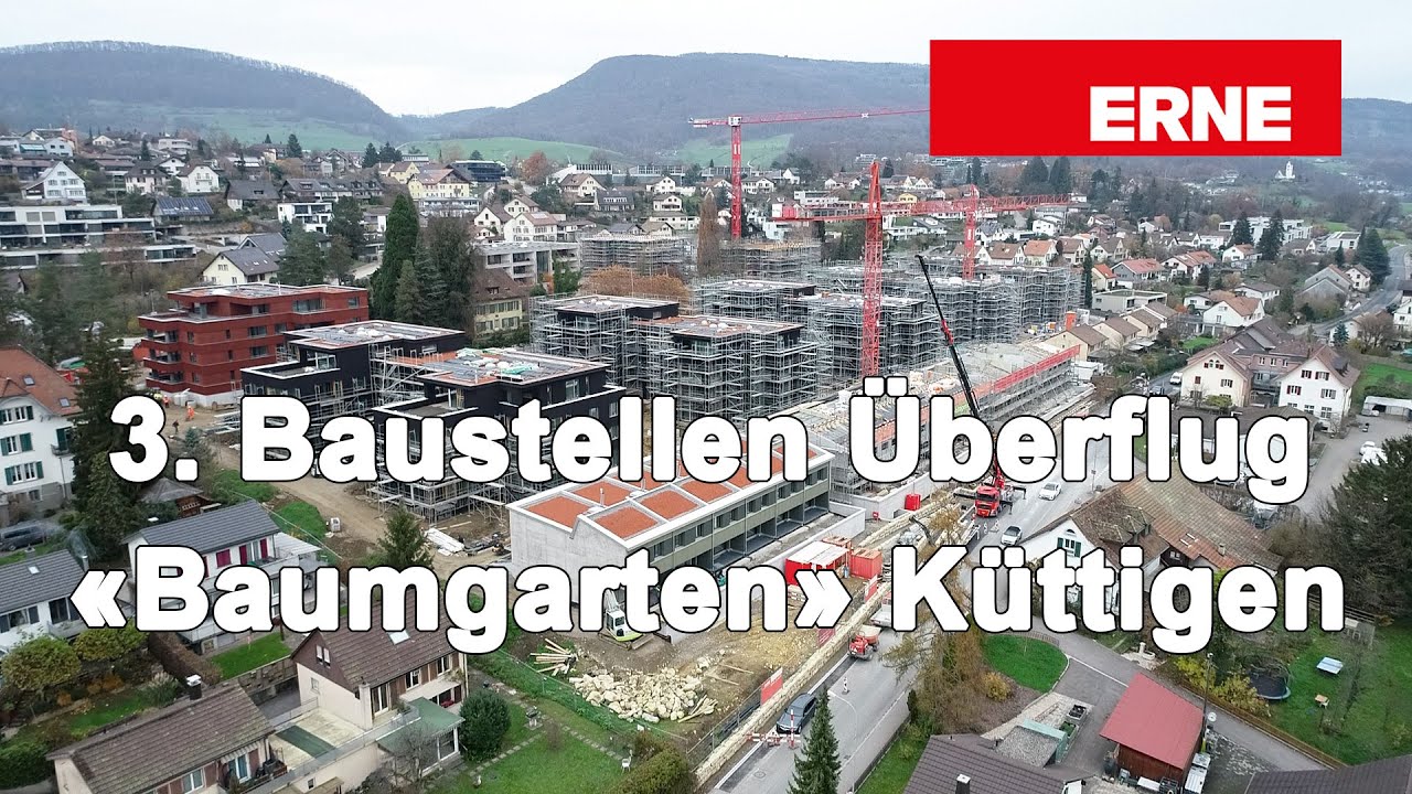 Fortschritt der Wohnüberbauung Küttigen Rombach Baumgarten