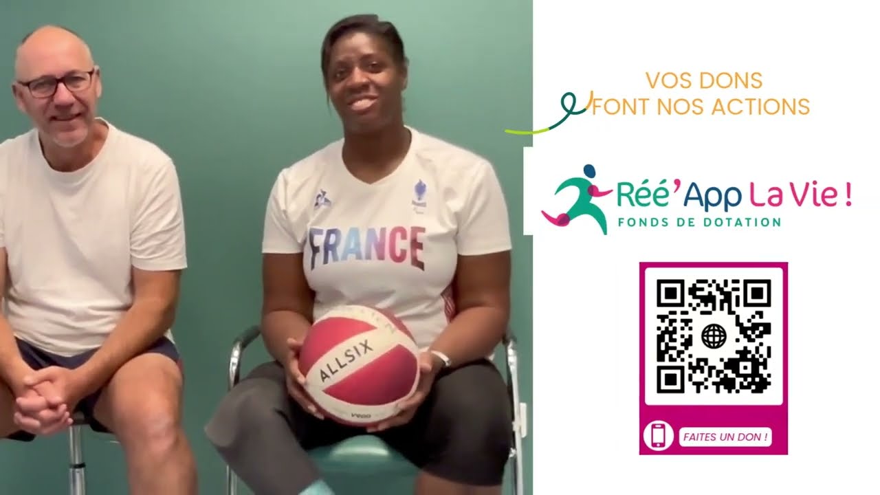 Sport Handi pour et avec les patients,  notre ambassadrice membre de l'équipe de France Volley Assis