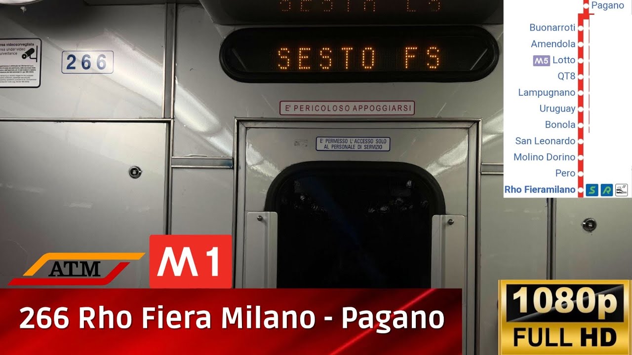 🚇 REVAMPING 266 sulla 🔴 M1 da RHO FIERA MILANO a PAGANO