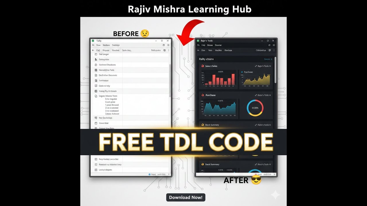 Tally Prime Secret Hack: FREE TDL Code for Customization | Learn TDL  |  TDL with Rajiv Mishra