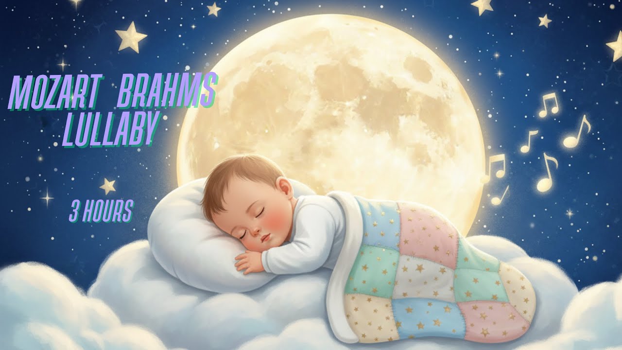 Baby Sleep Music 🌙 Mozart & Brahms-Inspired Lullaby | Deep Sleep | 3 Hours