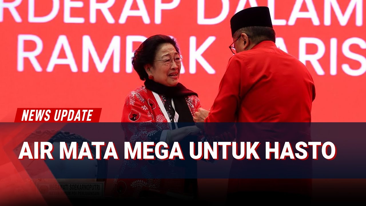 Tangis Megawati Pecah Sambut Hasto di Kongres PDIP: Ada Sinyal Masuk Koalisi?