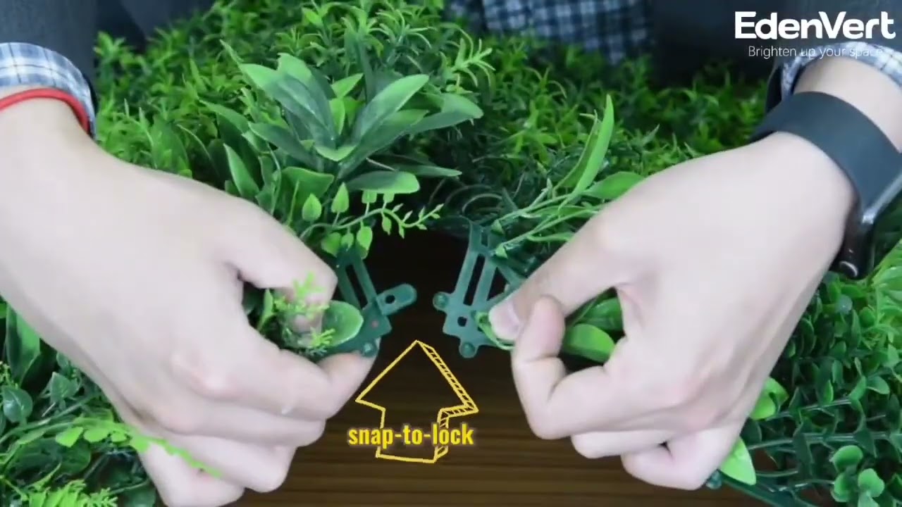 Installation facile, rapide et simple de plantes verticales artificielles