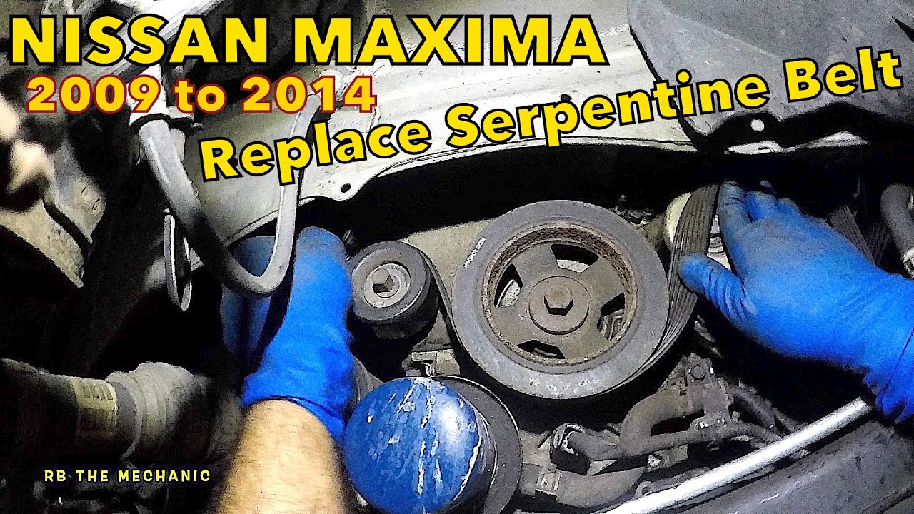 Nissan Maxima 2009 to 2014 Replace Serpentine belt