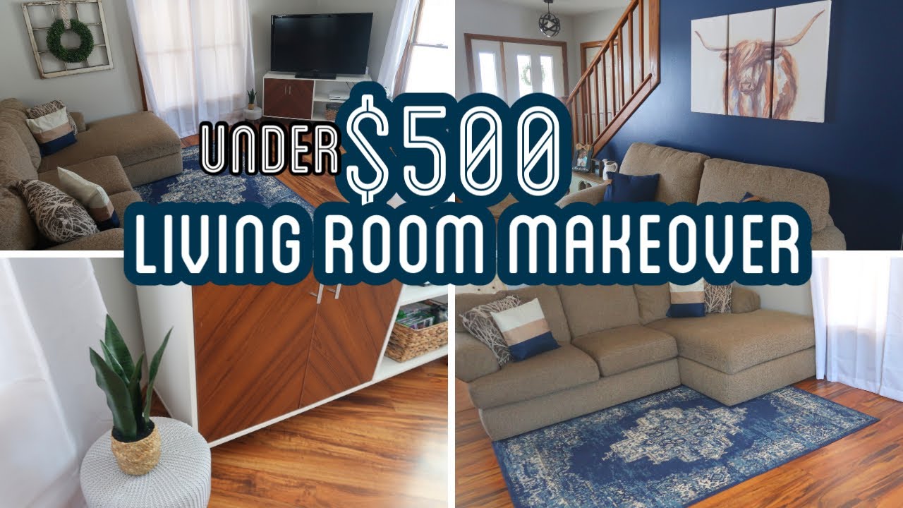Small Modern Farmhouse Living Room Makeover | Under $500 Living Room Update
