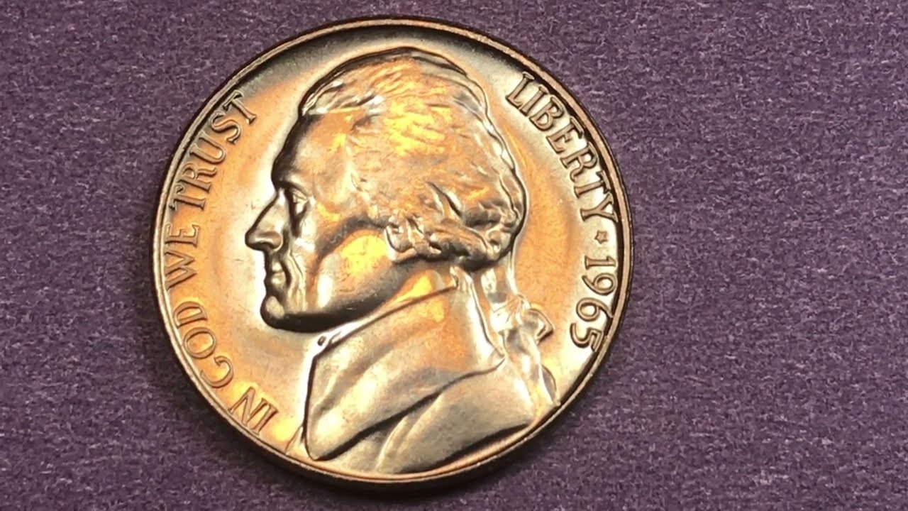 US 1965 No Mint Mark Nickel - Made In 1966 - The United States Coin Date Freeze And Mint Mark Freeze