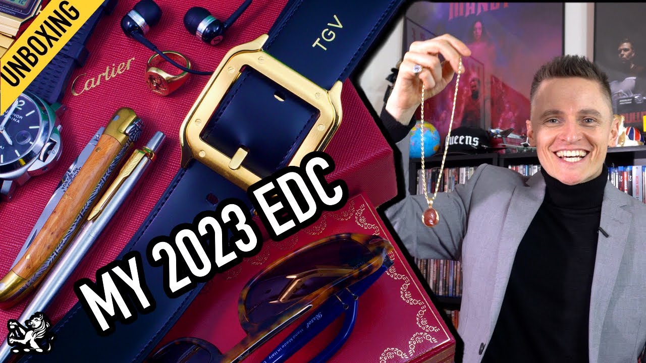 My 2023 EDC: Favorite Watches, Best Custom Jewelry, Knives, Cartier Santos Belt, Wallets & More