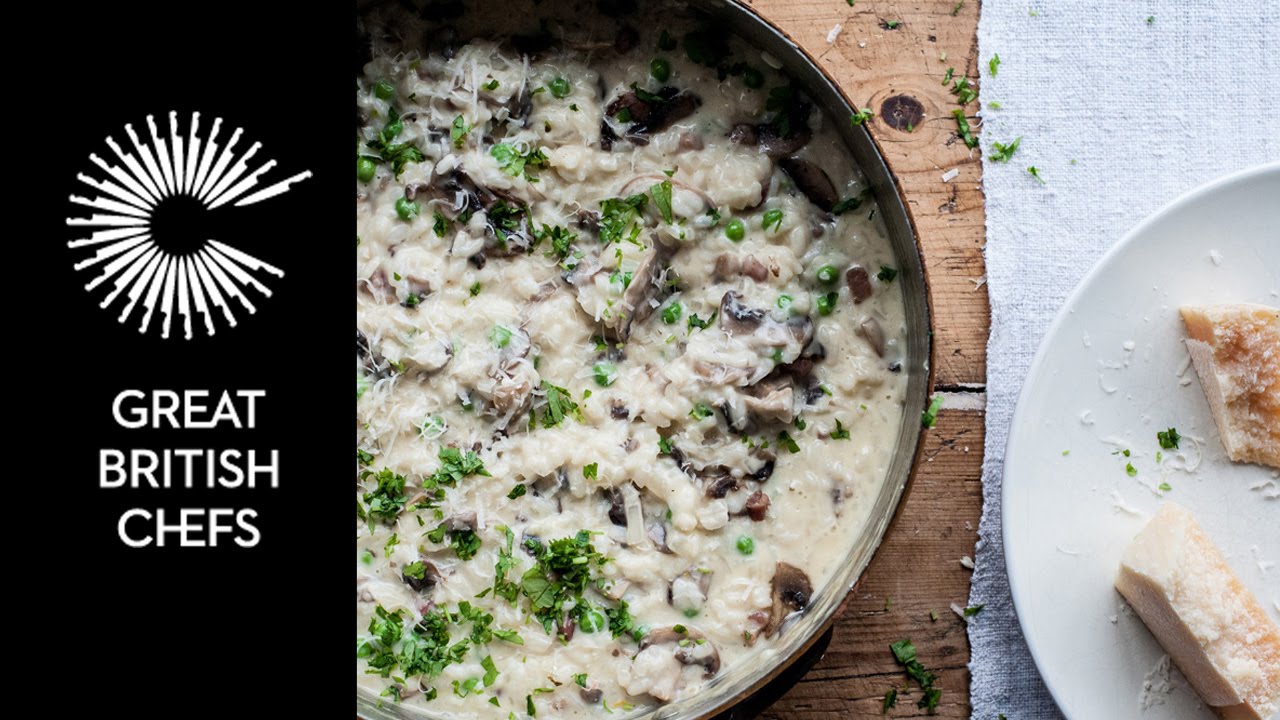 How to make pea and pancetta risotto with Marcus Wareing