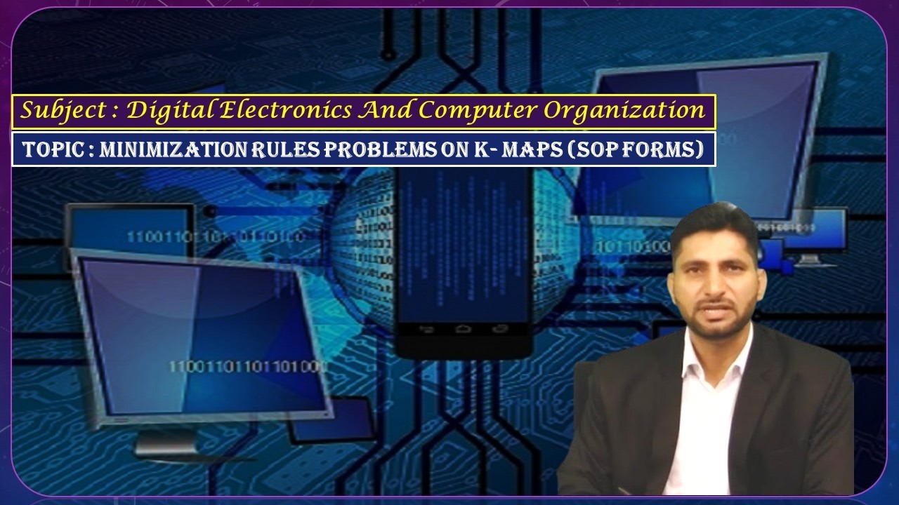 LEC13| DECO | Minimization Rules Problems on  K- Maps (SOP FORMS) By Mr. Sudhakar Ajmera