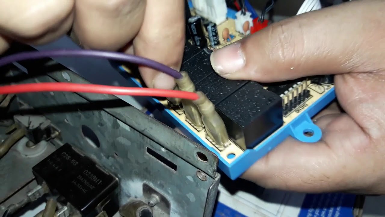 window type ac circuit change. how to connect remote circuit from manual ckt in window type ac