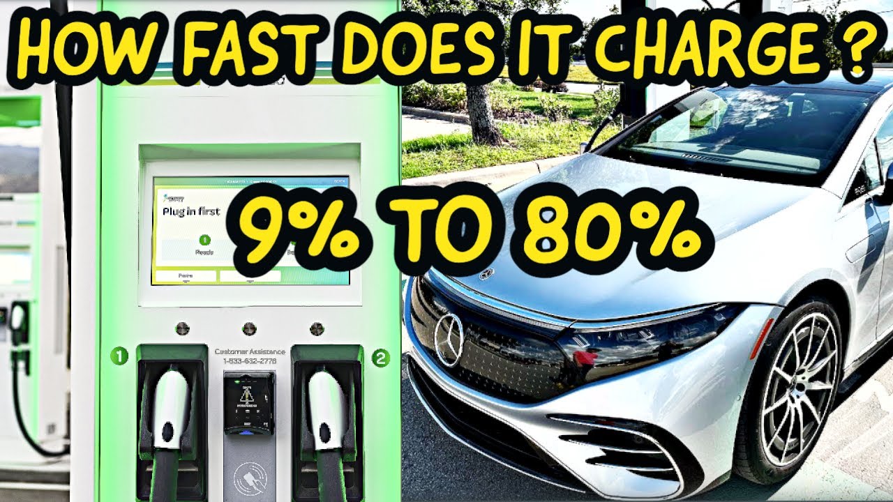 How Fast Does the Mercedes EQS Charge on the Electrify America 350kw DC Fast Chargers