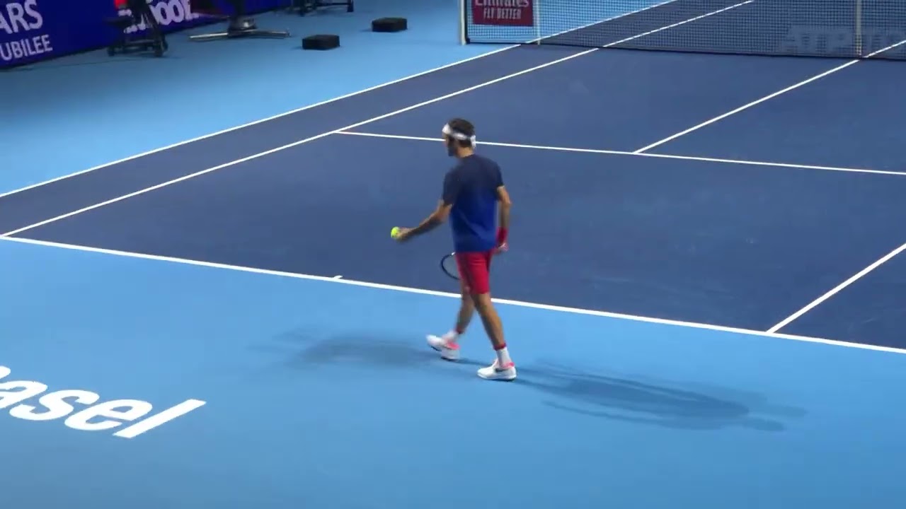 Practice Roger Federer Center Court ATP Basel 2019