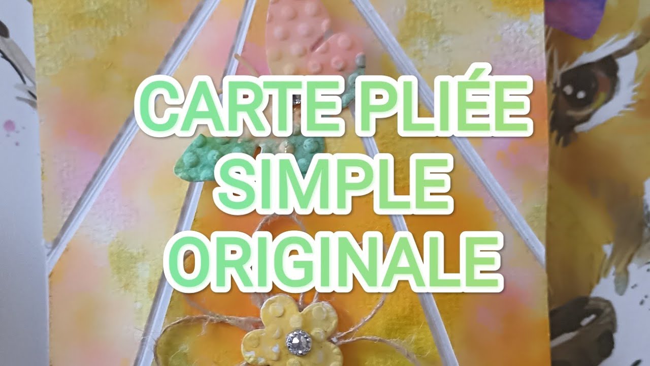 [TUTO] :CARTE TRÈS FACILE PLIÉE CHEVALET TRIANGLE