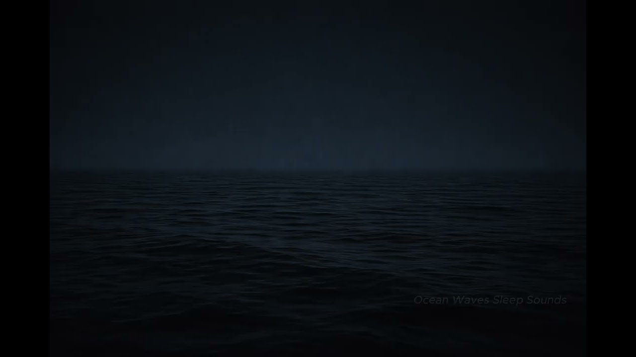 Dark Night Ocean Waves 🌊 | 8 Hours Deep Sleep, Sea Sounds