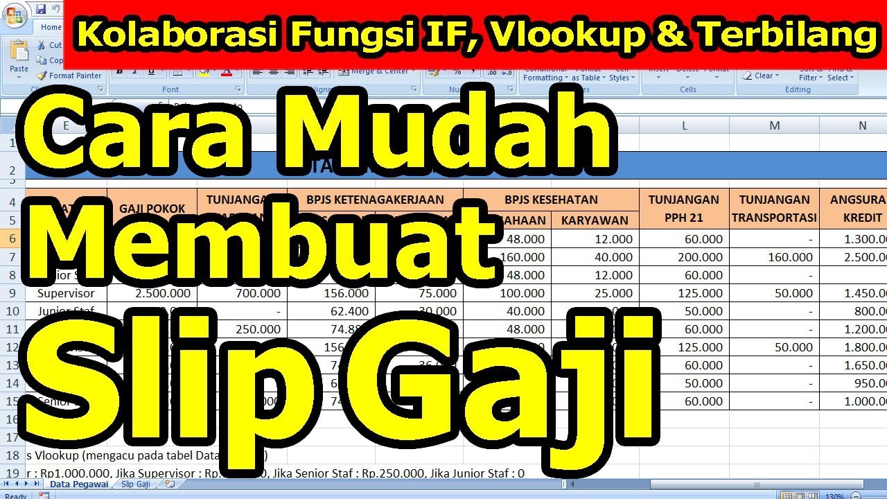 Cara Mudah Membuat Slip Gaji