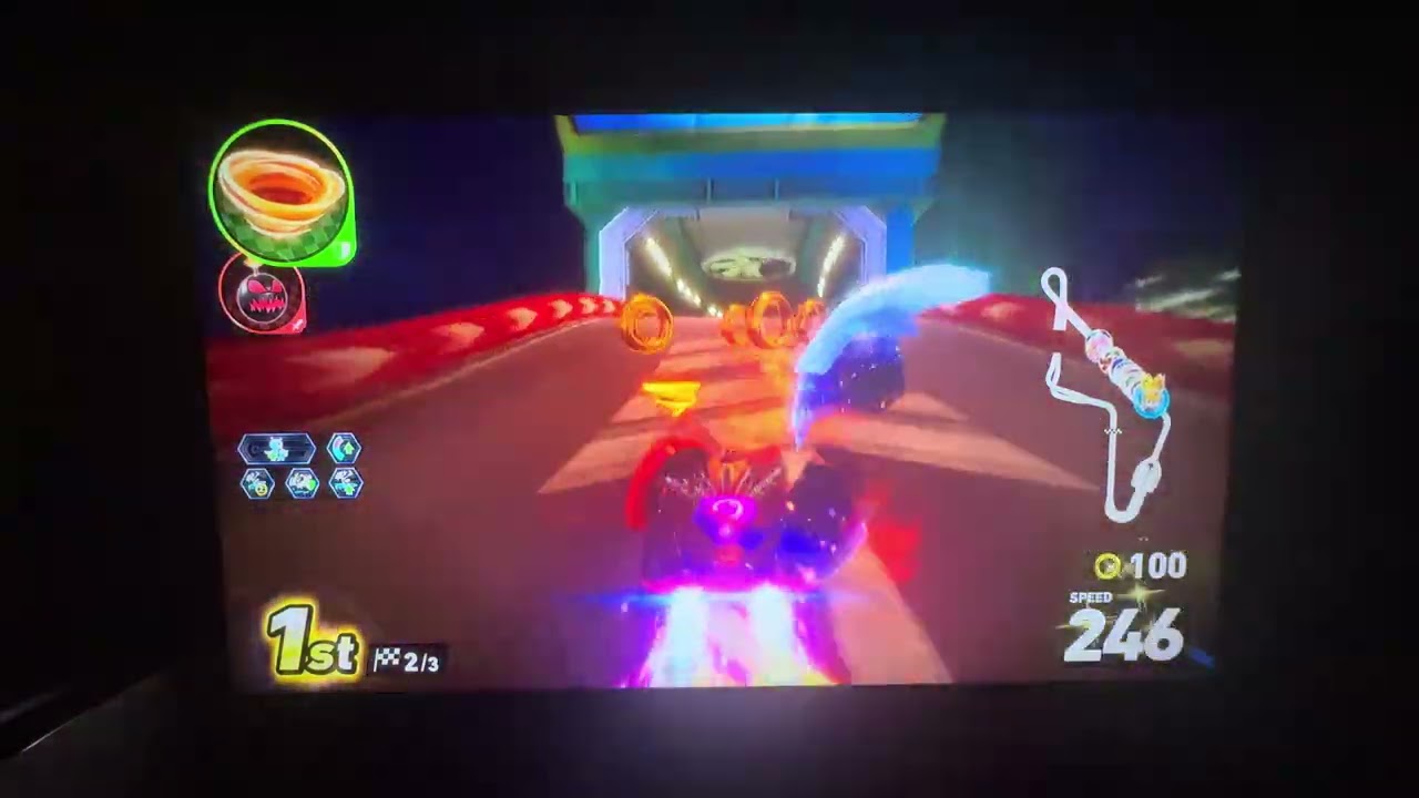 Sonic Racing Crossworlds-Nine in E-Stadium (Super Sonic Speed)