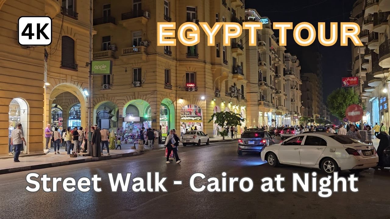 Night Walk in Cairo, Egypt | City Lights & Street Sounds at Night #cairo #egypt