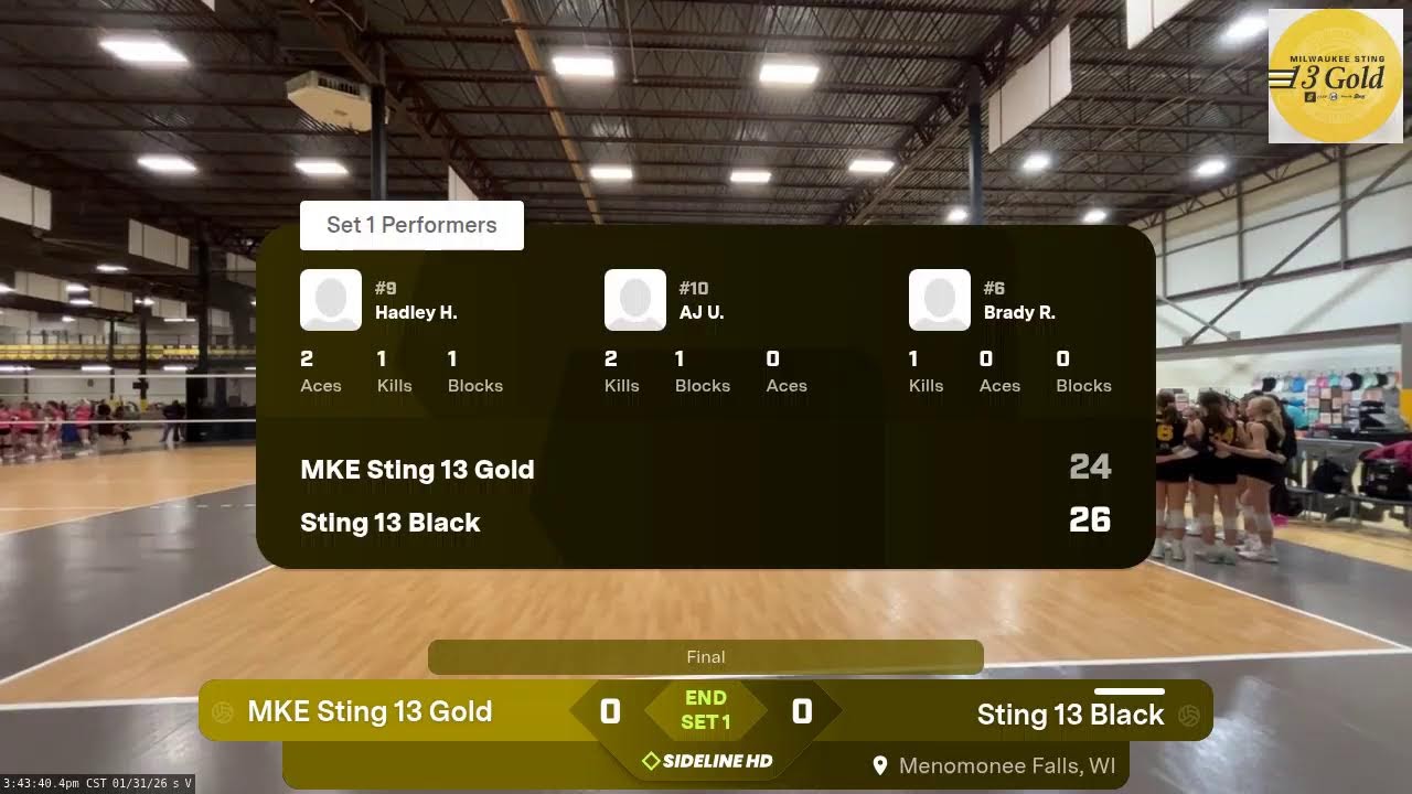 MKE Sting 13 Gold @ Sting 13 Black (2026.01.31)