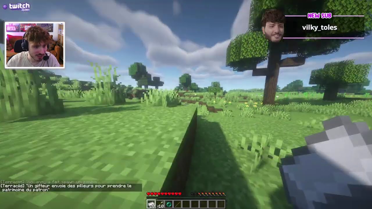 VOD - Terracid // Minecraft - Twitch contrôle ma partie (Enderdragon battu)