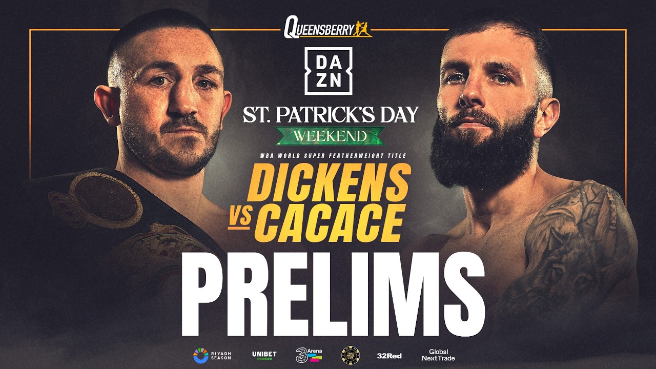 Live Boxing | Dickens v Cacace Pre-lims | St Patrick's Day Weekend 🍀