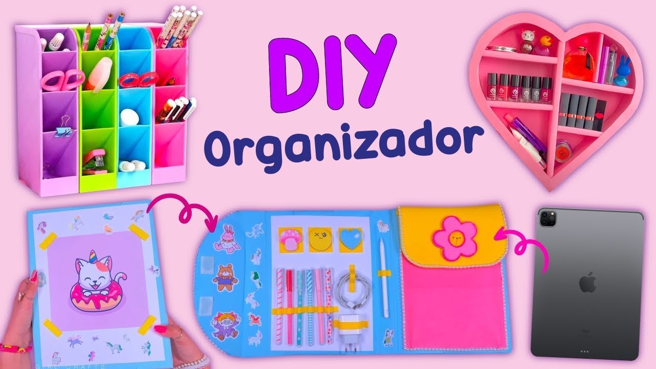 ÍHAZLO TÚ MISMA! INCREÍBLES IDEAS – ORGANIZADOR CON FORMA DE CORAZÓN - ORGANIZADOR DE CARTÓN
