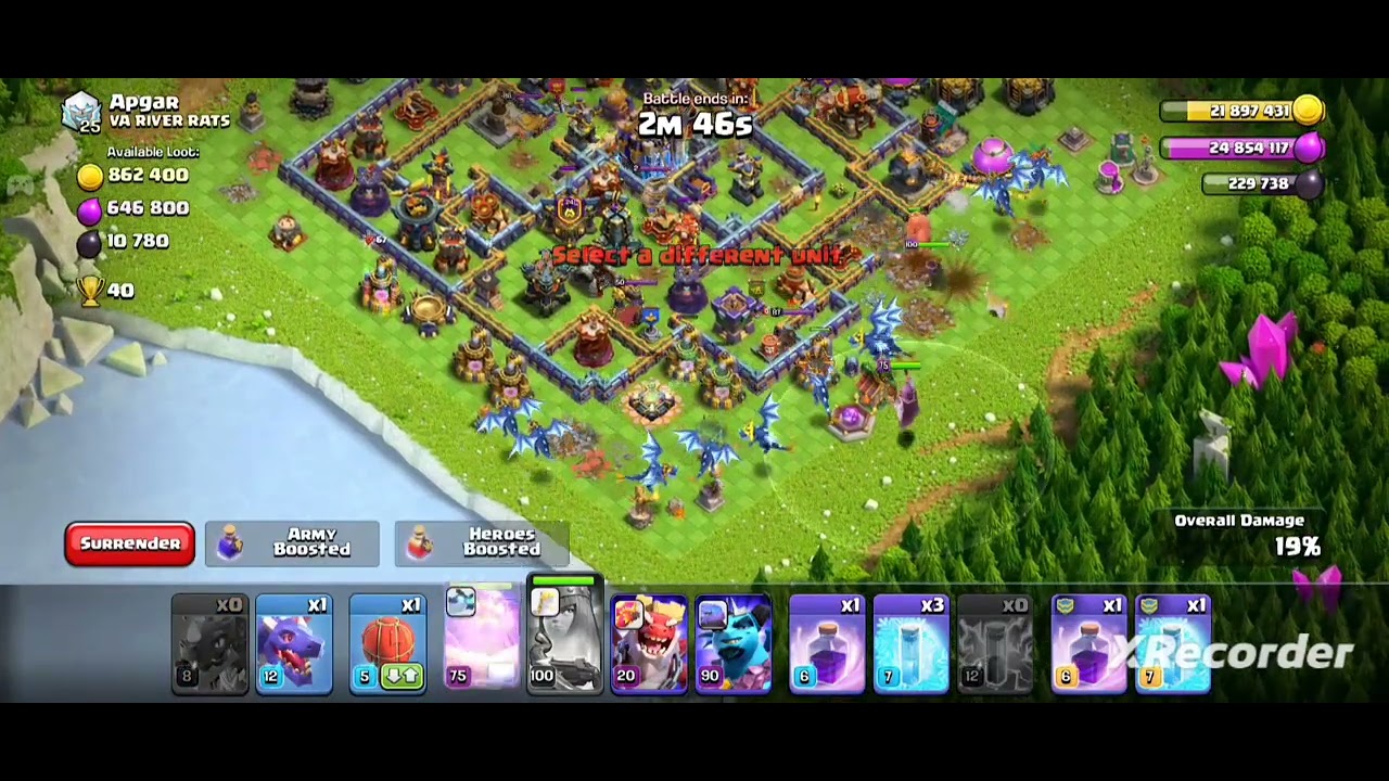 Ranked battle attack #th17 #th18 #clashofclans  #archerqueen #minionprince #dragonduke #grandwarden 