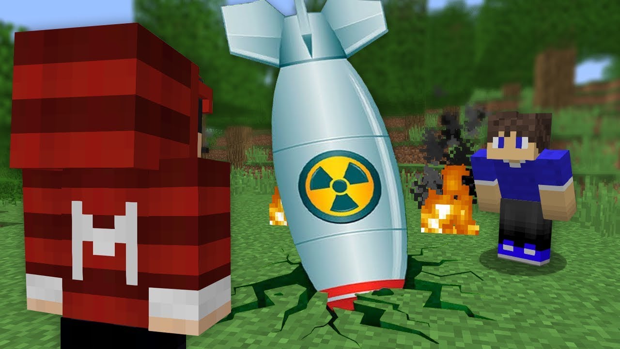 ⚠️ ENCONTRAMOS UM BOMBA NUCLEAR NO MINECRAFT 💥😱 (SUPER PERIGOSA)