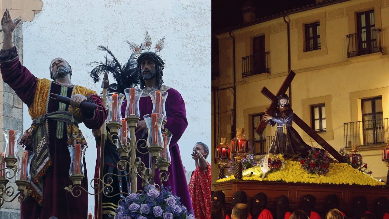 Procesiones en directo del Lunes Santo. Cofradías de la Salud y del Cristo de las Batallas. Cáceres