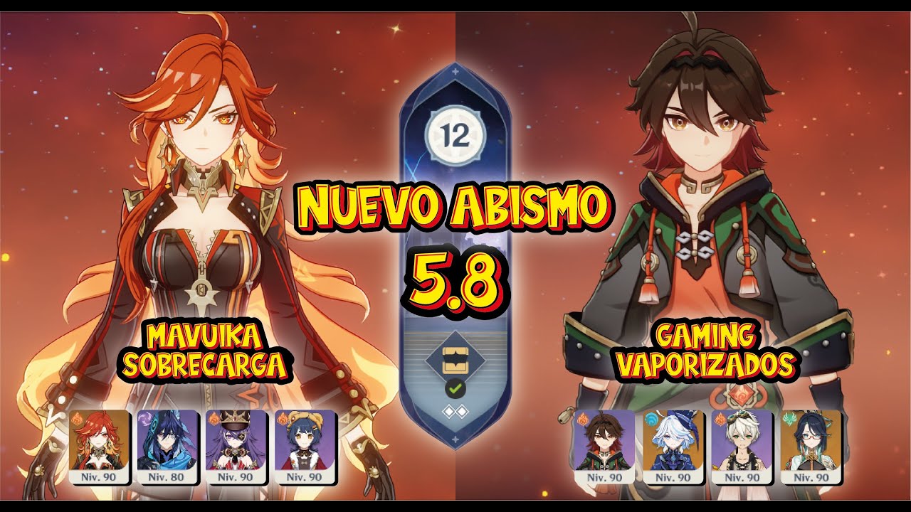 C1 Mavuika Sobrecarga & C6 Gaming Vaporizados / Abismo 5.8 Piso 12 / Genshin Impact