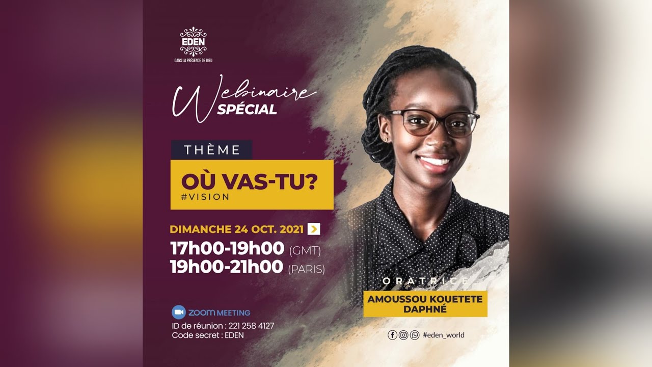 Webinaire Spécial - Où vas-tu ? avec Daphné AMOUSSOU KOUETETE