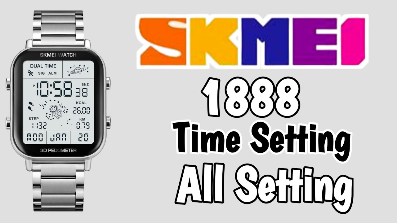 Skmei 1888 All Setting in Hindi | Skmei 1888 Watch Time Setting | Skmei 1888
