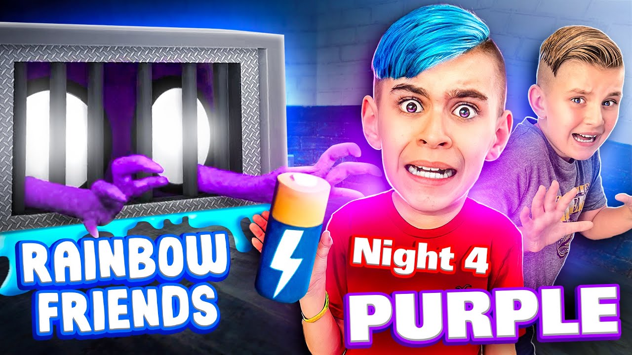 Rainbow Friends в реальной жизни (ночь 4) Escape Purple | Секретная концовка