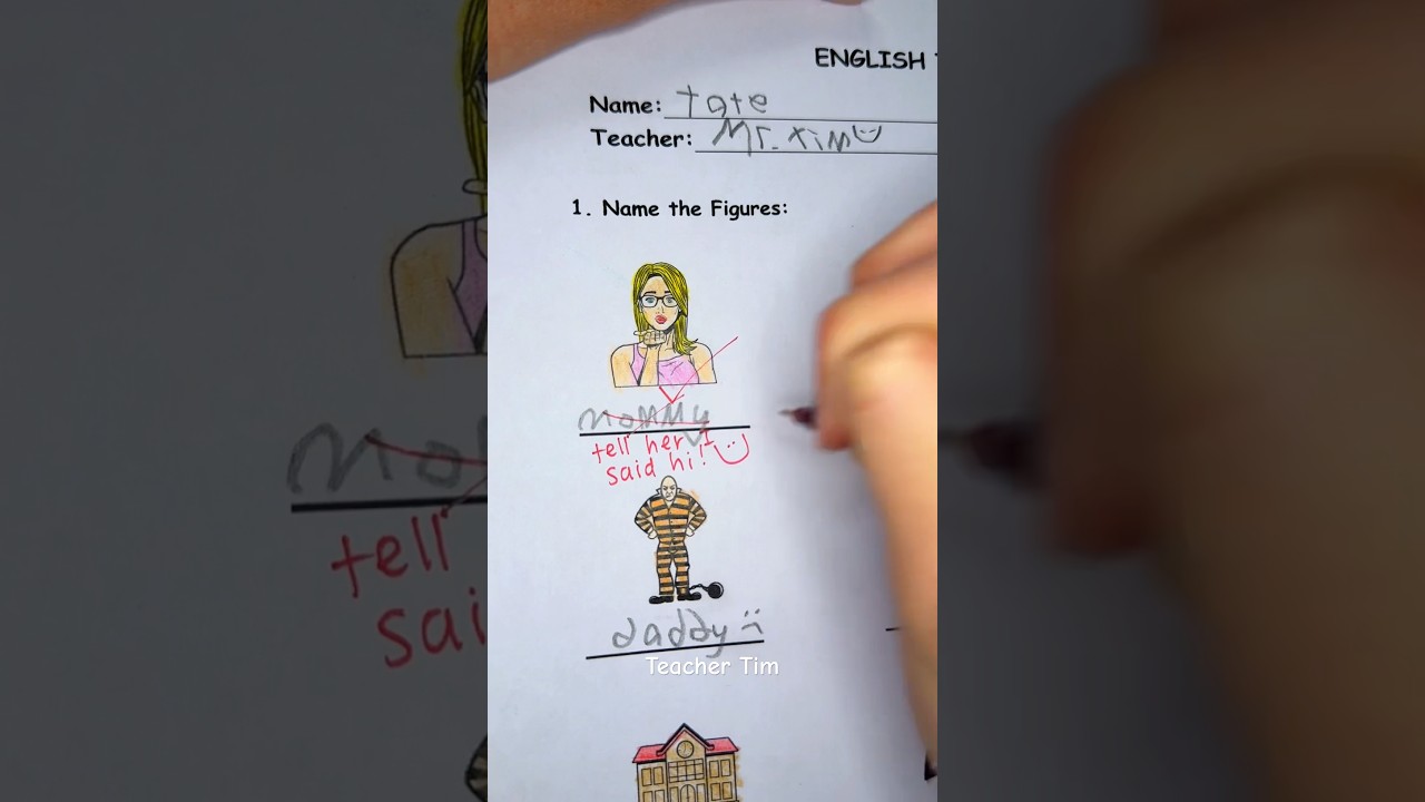 Grading Tate&rsquo;s test #asmr #teacher #professor #school #grading #papers