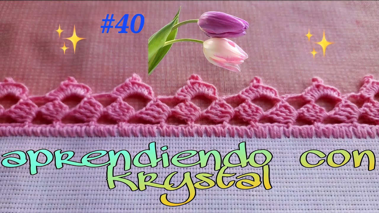 orilla para servilleta #40/ Muy fácil, puntas unicas/ Tutorial paso a paso 🌸🐛
