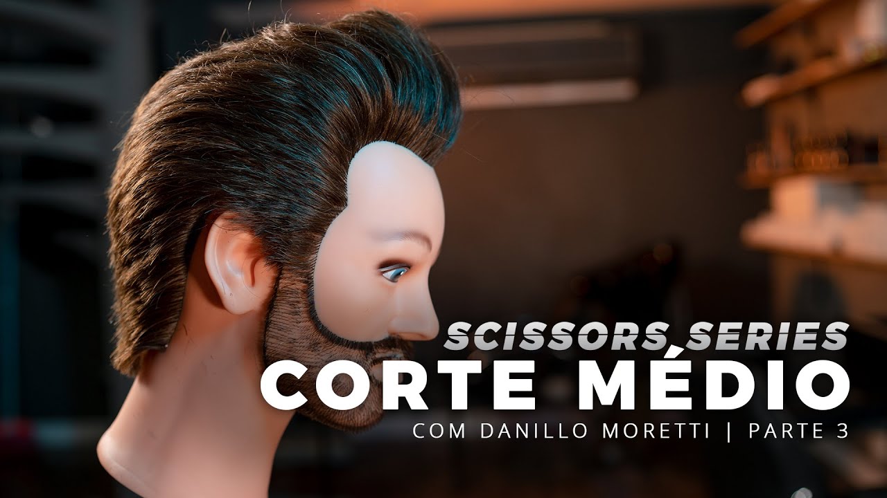 Corte M&eacute;dio somente na Tesoura | Corte na Tesoura (Parte 3)