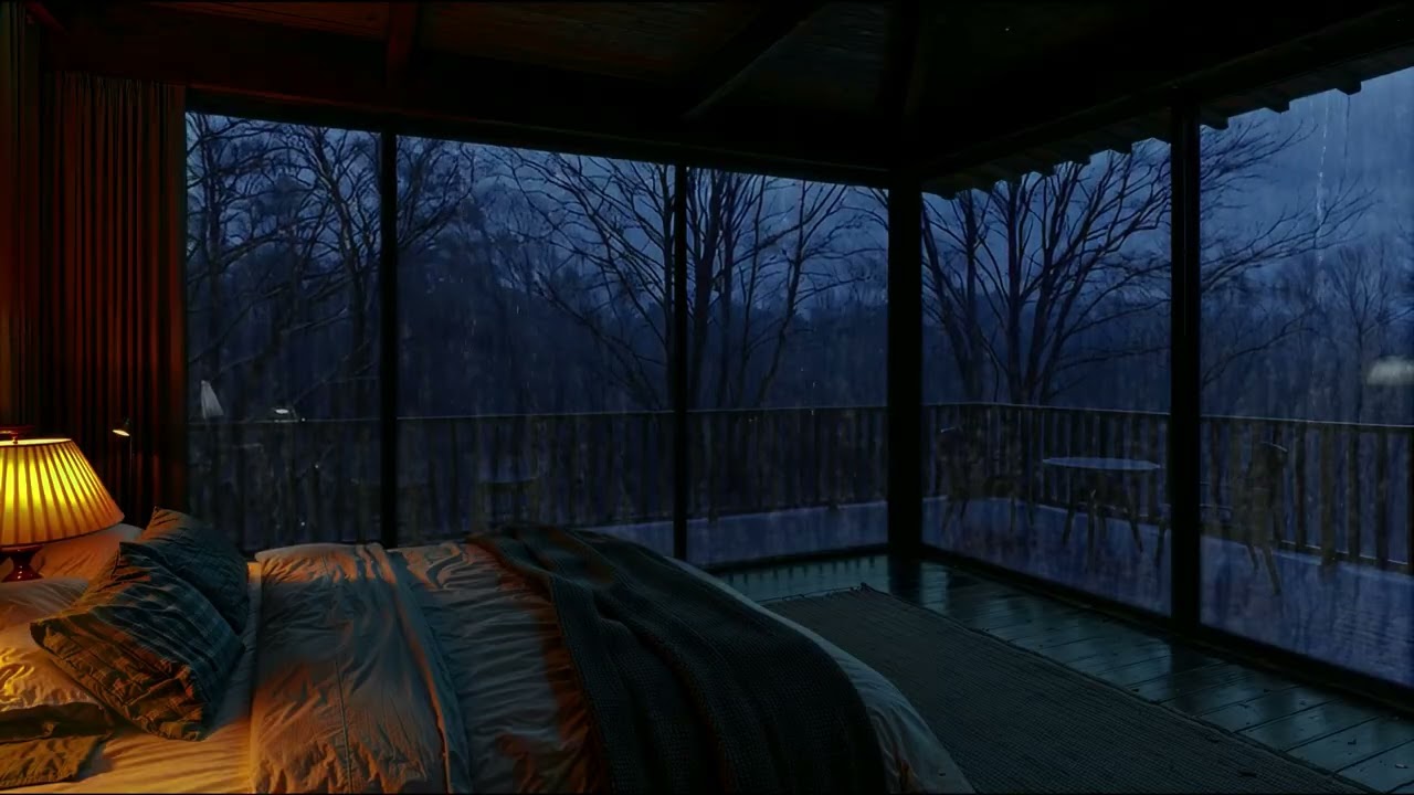Heal Your Soul and Calm Your Mind: Cozy Rainy Night Ambience 🌧️ Comfortable Bedroom