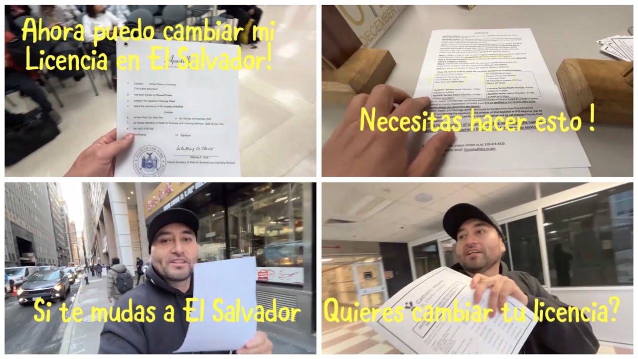 Cambiar  tu licensia de Estados unidos en El Salvador