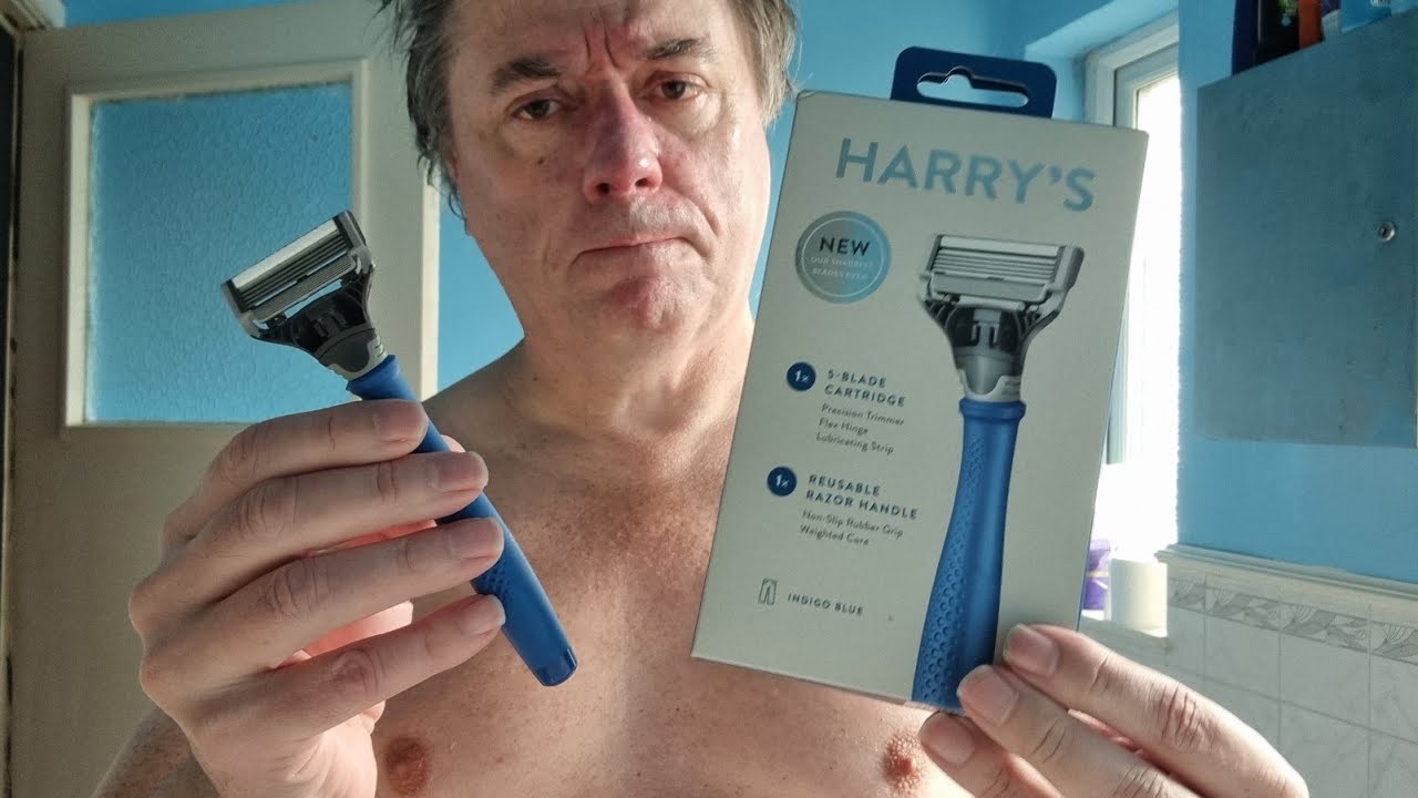Unboxing Harry's Razor from Tesco plus review. hints and shaving tips. hiw to 4K Mens grooming care