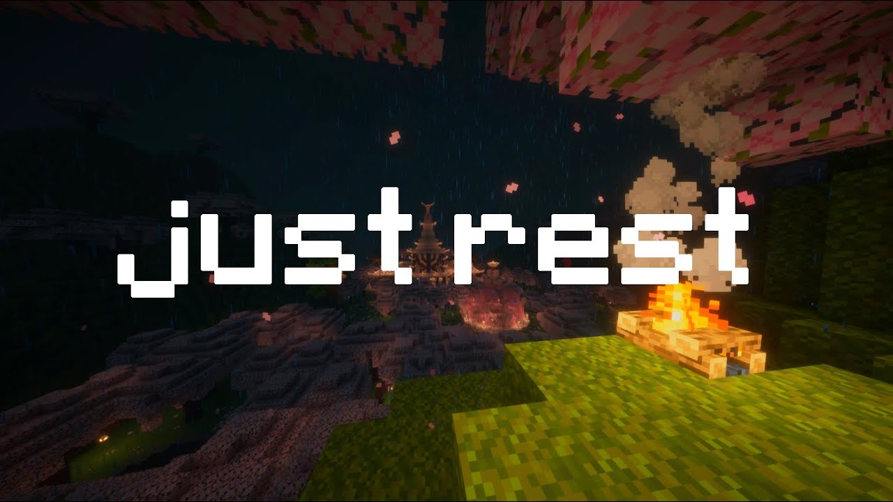 Let Go & Rest… (Calm Music, Rainy Night & Crackling Fire)