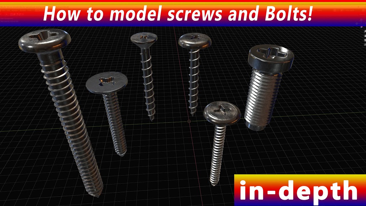 Learn Blender's tools and workflows by modelling a screw