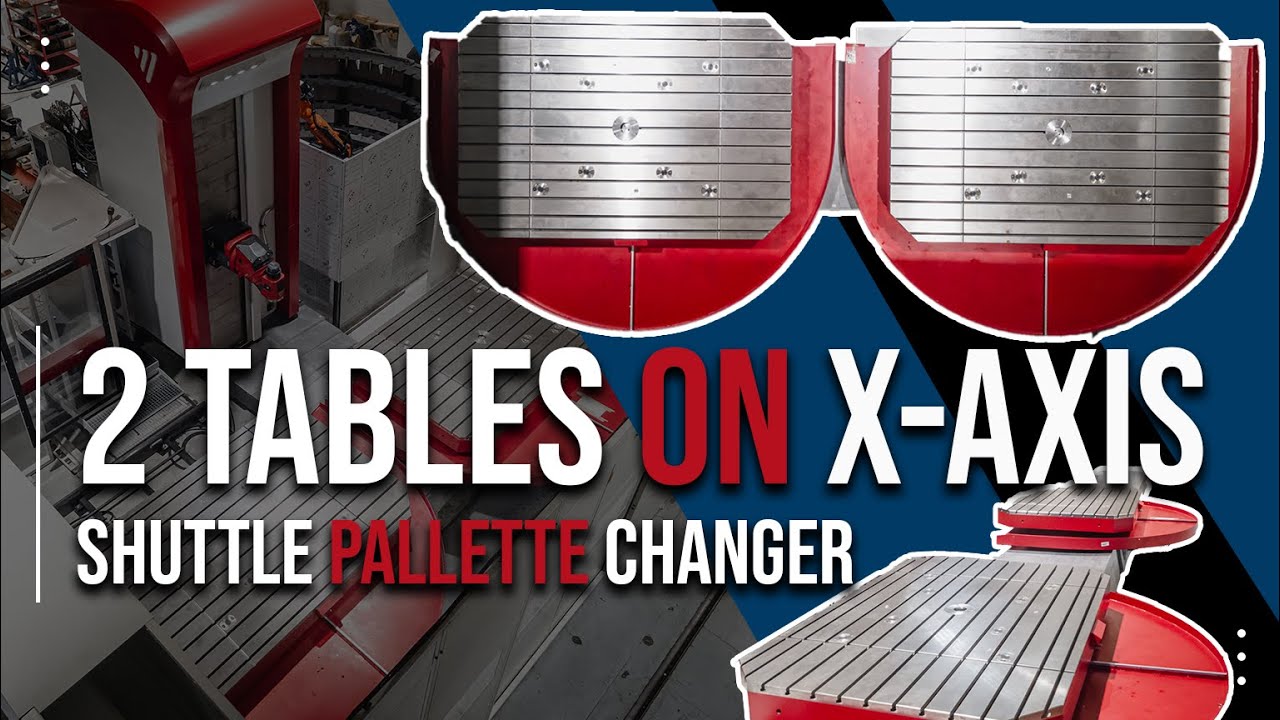 Shuttle Pallete Changer with 2 tables on X axis