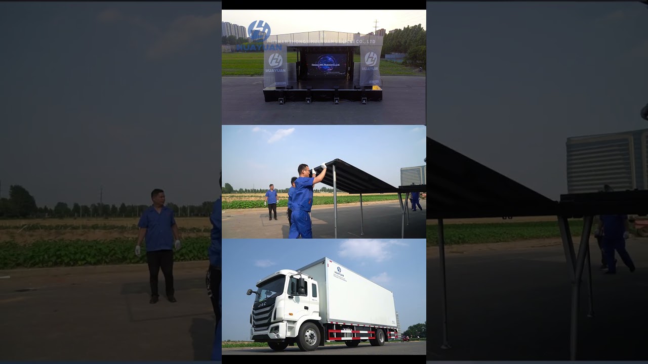 92㎡ On Wheels – HUAYUAN T255 Mobile Stage Truck