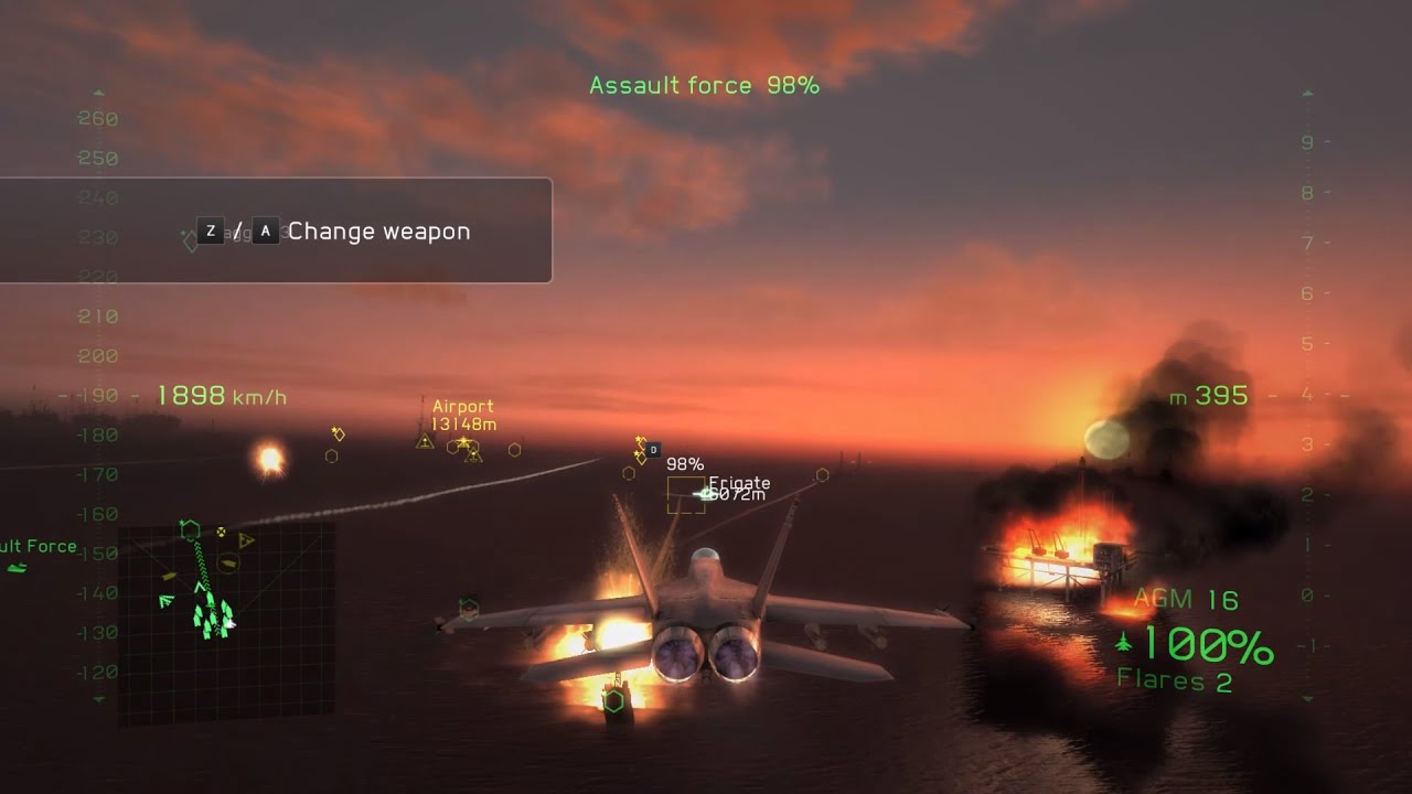 Tom Clancy's H.A.W.X 2 Mission 6. Oil City (Expert) [Ko Walkthrough]