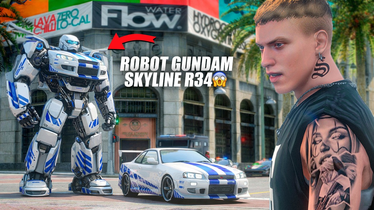 PERANG BESAR ! AKSI KEI MENGGUNAKAN ROBOT GUNDAM UNTUK MELAWAN MUSUH !! GTA 5 ROLEPLAY