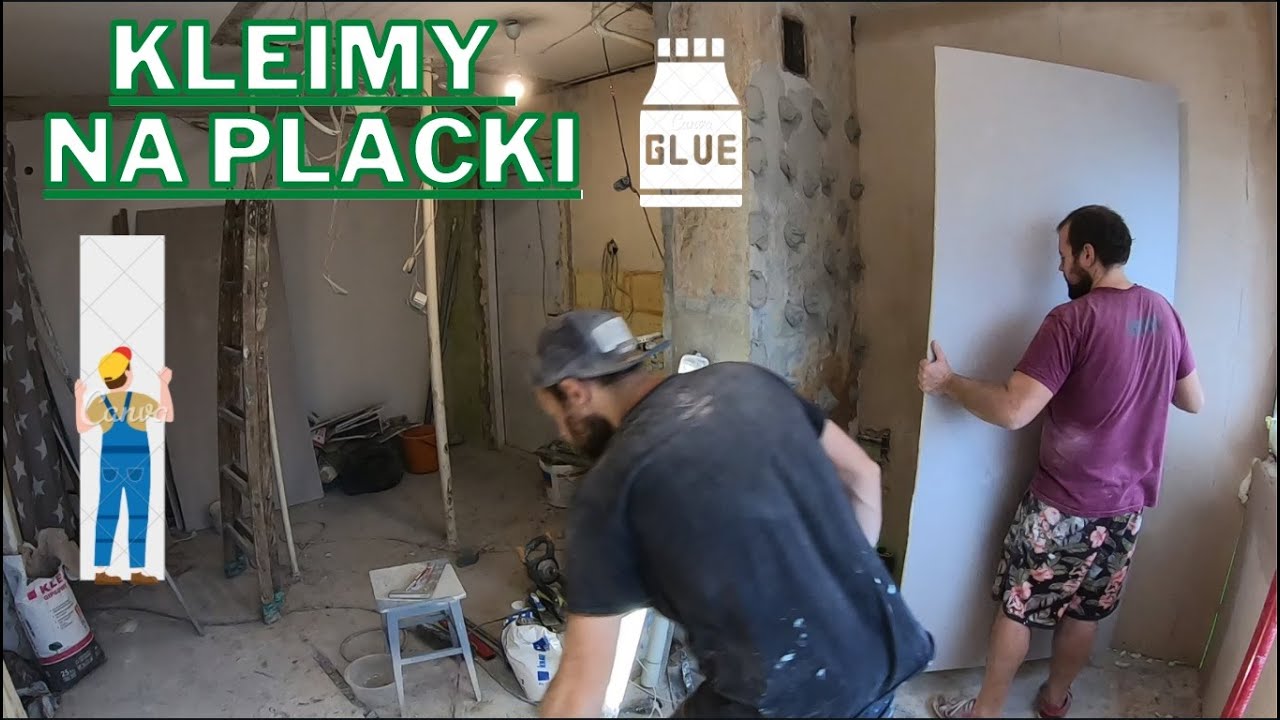 Kleimy płyty GK na placki. Remont mieszkania w bloku